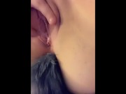Thick white girl twerking on dick pov ends with creampie