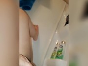 Dumb baby pisses all over self