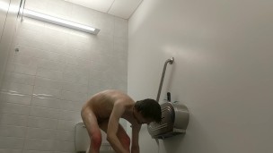 Playing Naked in the Restroom at Work