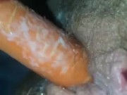 Natural BBW Pussy Carrot 