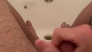 Cumming hard in the shower