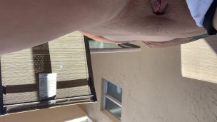 BBW w/ tattoos & piercings fingering pussy cums outdoor big tits fat ass