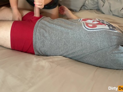 nerdy girl sucks dick and gets fucked - POV Cumshot - Amateur Dirty Desire