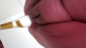 BBWFISTSLUT extreme anal bottle insertion