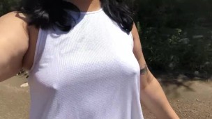 Exposing My Tits While Hiking Part 1