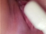 Pussy play in shower