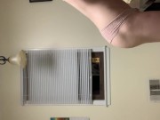 Curvy MILF domme pegs her sub until they squirt 8/16