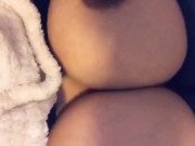 Playing with my soft titties on my work break (: 12/16