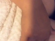 Playing with my soft titties on my work break (: 3/16