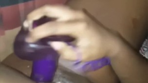 HORNY EBONY TEEN PLAYS WITH HERSELF