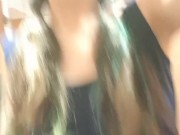 Peeing My Panties Into A Fastfood Restroom Toilet 15/16