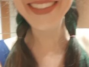 Peeing My Panties Into A Fastfood Restroom Toilet 2/16