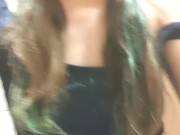 Peeing My Panties Into A Fastfood Restroom Toilet 4/16