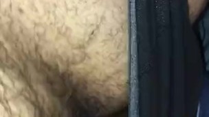 Chubby ftm cums quietly at work