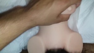 Teen fucks new mini love doll