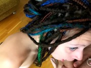 Deep blowjob with cum on the face and dreads for fan #2.jenny-.net 15/16