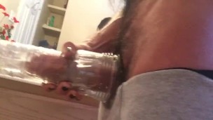 Fucking My Clear And Shiny Fleshlight