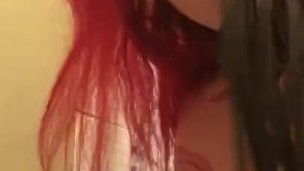 Horny slut fucks black cock for u
