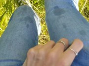 College teen pee outside of school