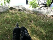 Flashing my MEATY PUSSY at the park.