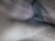 Thick girl fingers and plays with wet pussy and clit
