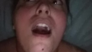 Watch Thick girl's cumming face as she orgasms after playing with her pussy