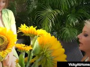 Busty Blonde Bombshell Vicky Vette & Sunny Lane Fuck At Pool 8/16