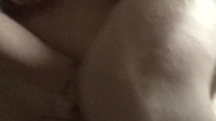 Curvy BBW Milf Wife Pegs Partner in the Shower