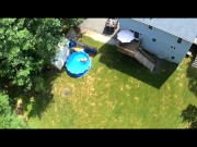 Drone Spy Naked Sexy Male In Pool - Voyeur, nudist, caught