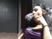 Smoking Jewels, Close Up Purple Dress