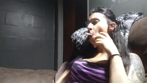 Smoking Jewels, Close Up Purple Dress