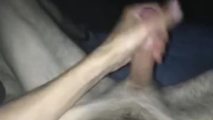 Stroking my long cock 