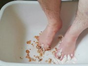 Fun with whipped cream and waffles