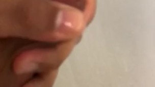 Huge cumshot in slow motion