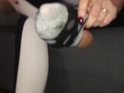 Sexy College Teen Takes Off Runners and Dirty Socks to Taste Her Feet!! HD!