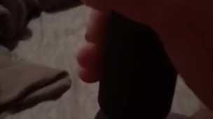Transman’s cock spasming as he cums
