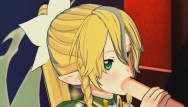 Free adult online web game Sword art online - leafa 3d hentai special