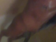 Dick tease playing in the shower