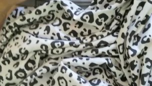Hot young guy takes out his boner and cums in bed