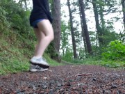 Sneaky Naughty Pee On The Busy Trail 15/16