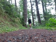 Sneaky Naughty Pee On The Busy Trail 4/16