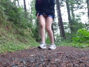 Sneaky Naughty Pee On The Busy Trail 7/16