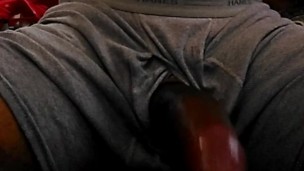 Amateur Homemade teen playing with his big black cock