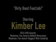 Boot Babe Kimber Lee Uses Her Uggs To Stroke A Lucky Cock! 1/16