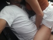 Parco pubblico.Pompino e Chiavata in auto (vera)  interrotta da polizia.. 9/16