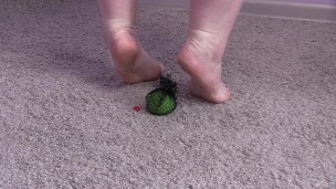 Feet trampled the ball as if it were your balls. Crush fetish.