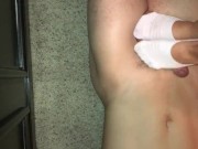 Little White Socks Trampling Cock and Balls
