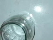 Short Girl Morning Pee In Jar