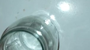 Short Girl Morning Pee In Jar