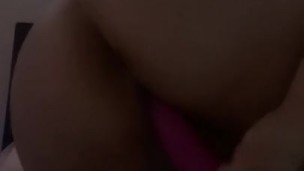 I slide a toy in my  pussy from behind